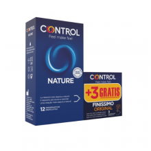 CONTROL PROFILACTICO NATURE 12 UNIDADES + 3 FINISSIMO ORIGINAL GRATIS  - 1