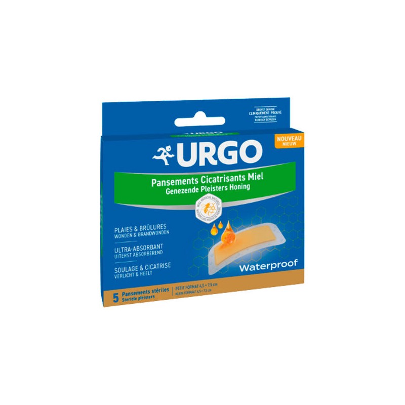 URGO APOSITO MIEL 7,5X4,5CM 5U  - 1